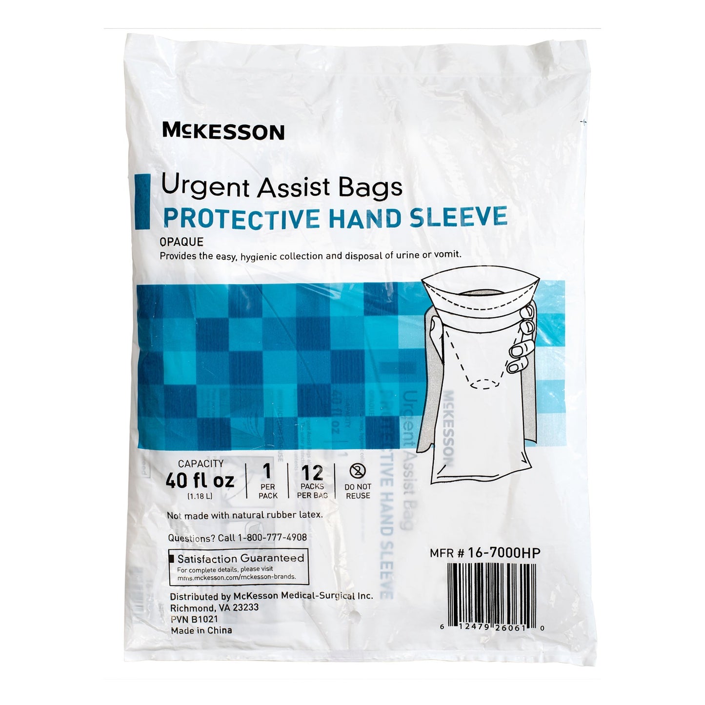 Emesis Bag McKesson 40 oz. White - 16-7000HP
