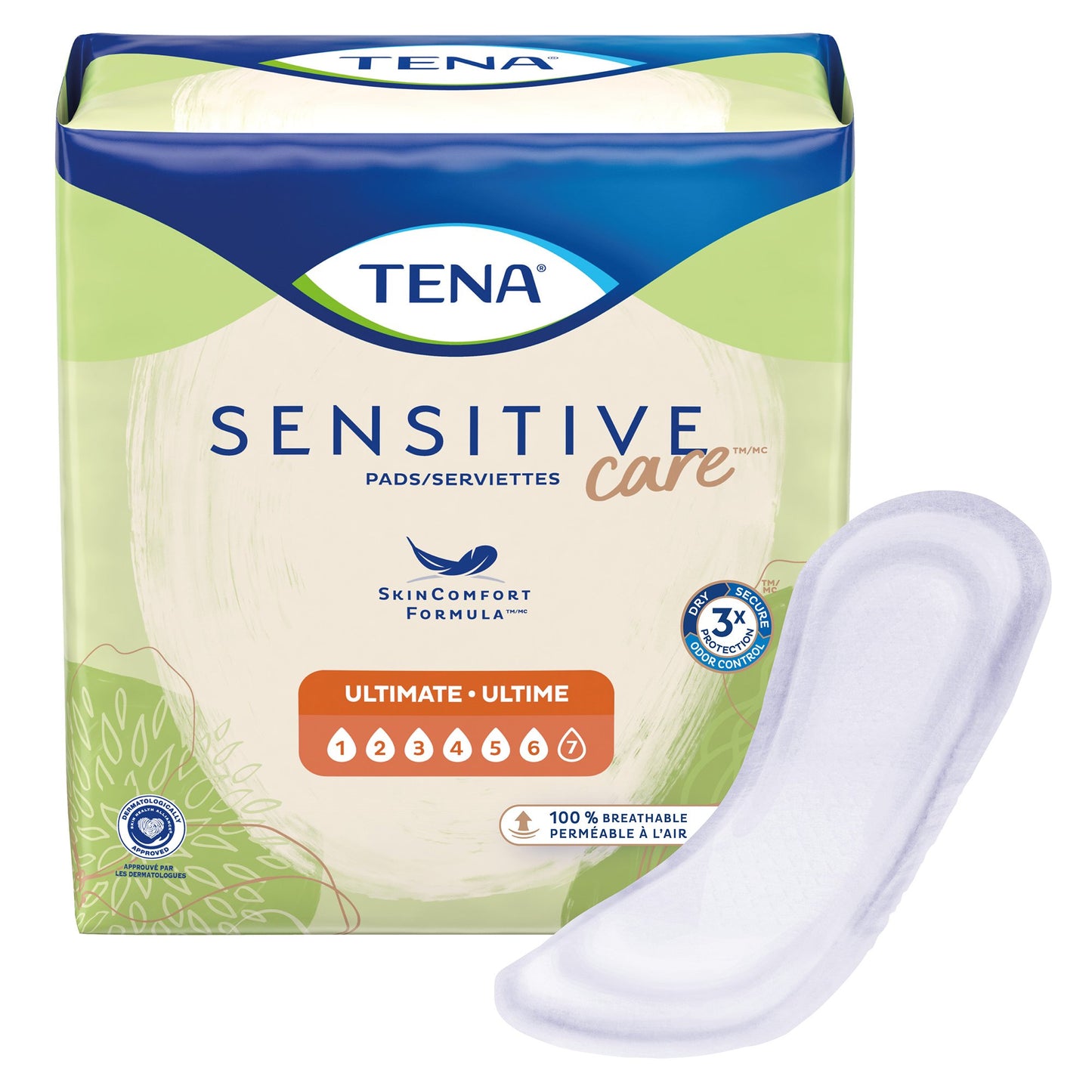 Bladder Control Pad TENA® Sensitive Care Ultimate 16 Inch Length Heavy Absorbency Dry-Fast Core™ One Size Fits Most - 54305