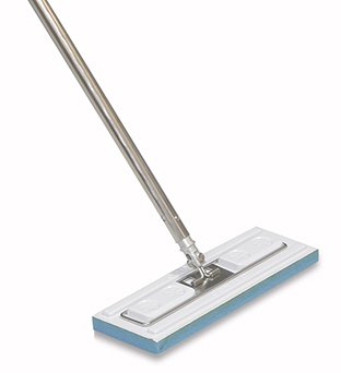 Cleanroom Wet Mop Pad Contec® Klean Max™ Sealed Edge Large White Microfiber / Polyester Disposable HCKM3003