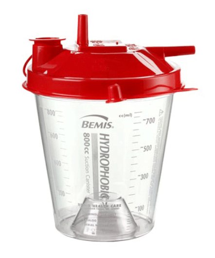 Suction Canister 800 mL Float Valve Shut-Off Lid - AG784410