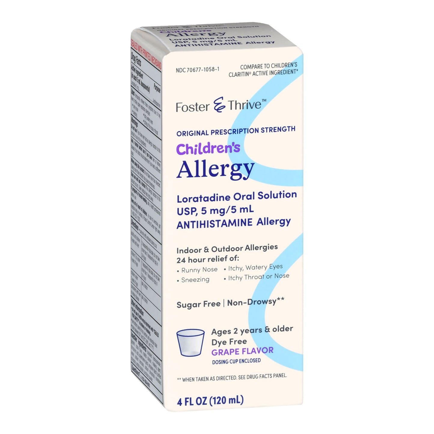 Foster & Thrive™ Children's Allergy Loratadine Oral Solution, Grape Flavor 70677105801