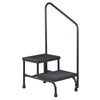 Step Stool with Handrail McKesson Bariatric 2 Steps Powder Coated Steel Frame 9 / 16 Inch Step Height - 81-31220