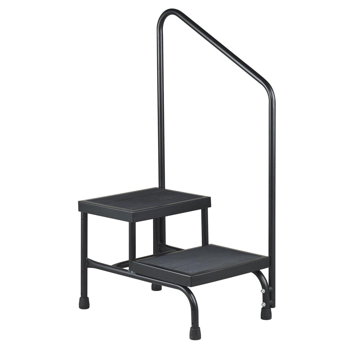 Step Stool with Handrail McKesson Bariatric 2 Steps Powder Coated Steel Frame 9 / 16 Inch Step Height - 81-31220