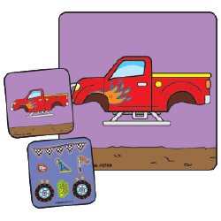 Make-A-Sticker™ 90 per Unit Monster Truck Make - A - Sticker , Assorted Sticker 2-1/2 Inch 2789