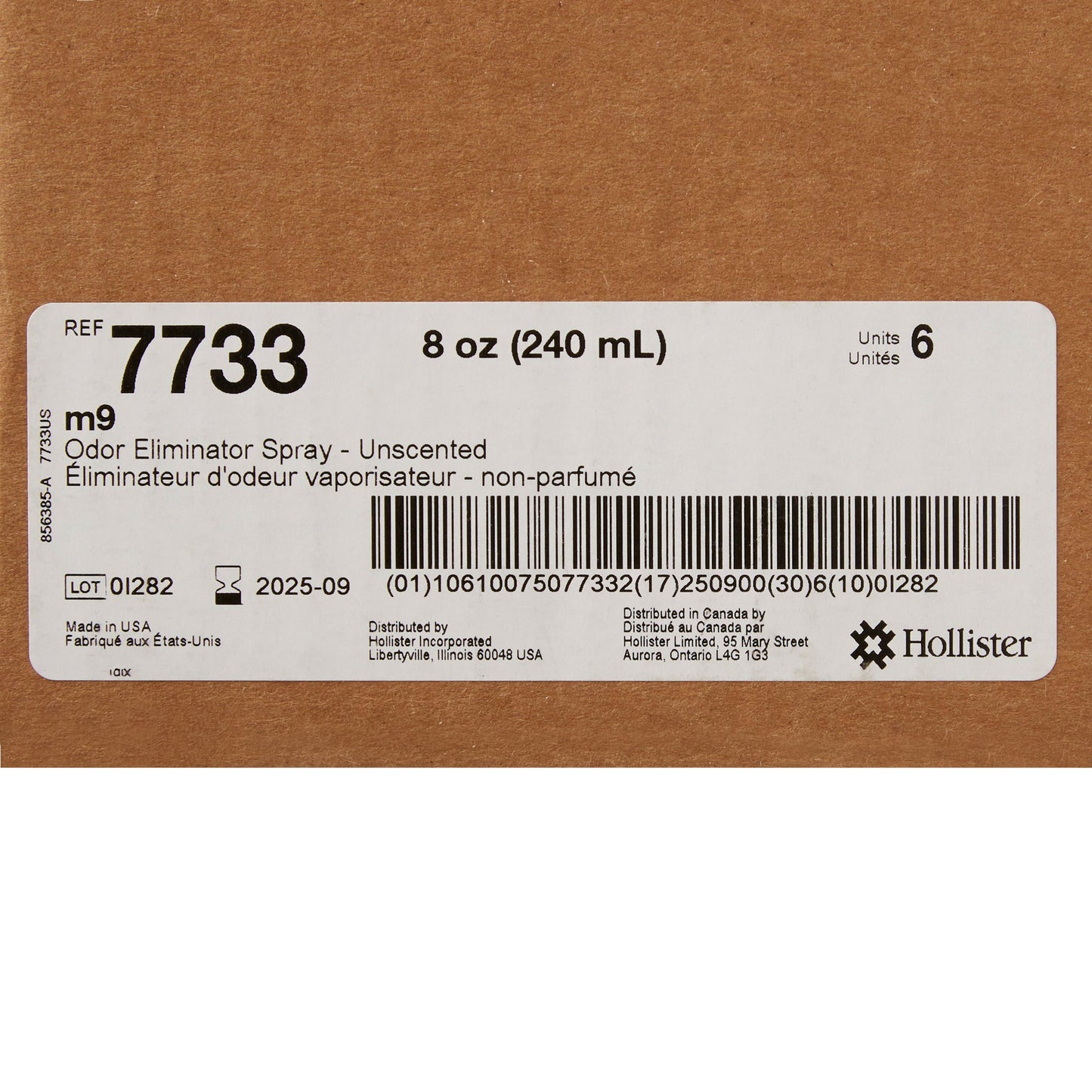 Hollister m9 Ostomy Appliance Deodorant, 8 oz, Unscented 7733