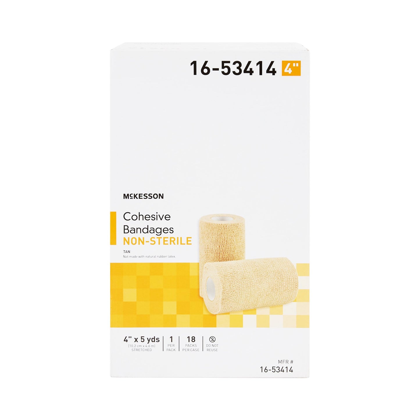 McKesson Self-adherent Closure Cohesive Bandage, 4 Inch x 5 Yard 16-53414