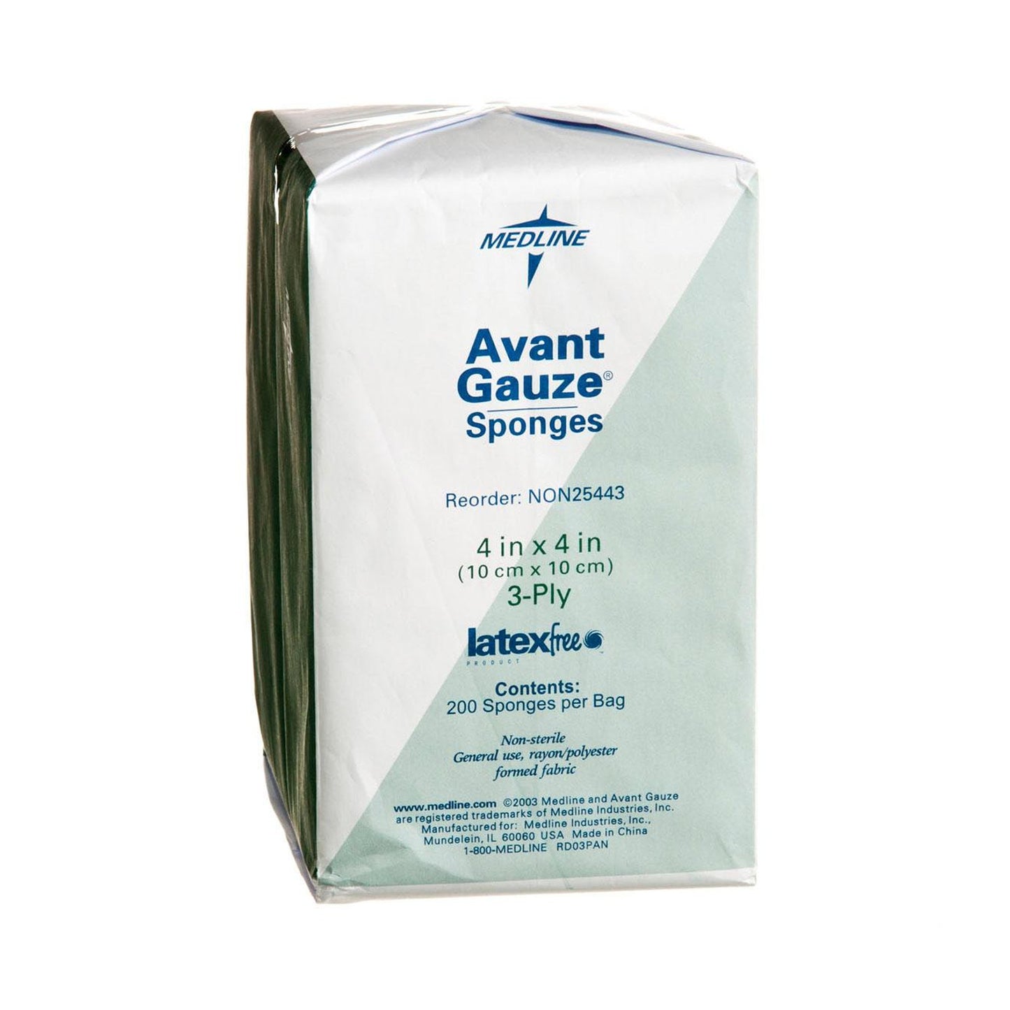 Avant Gauze® Nonwoven Sponge, 4 x 4 Inch, 3-Ply NON25443