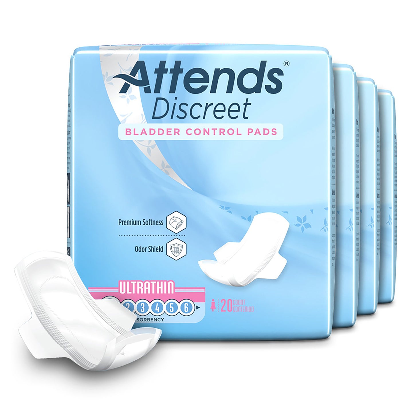 Attends® Discreet Women's Ultra Thin Bladder Control Pad ADPTHIN