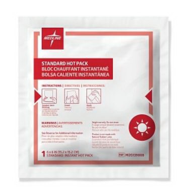 Instant Hot Pack Medline Medium Plastic / Sodium Acetate Disposable MDS139008