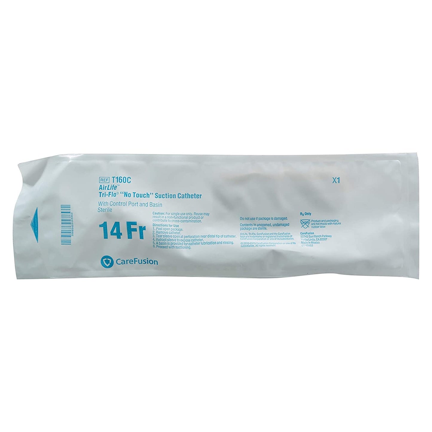 Vyaire Medical Tri-Flo No Touch Suction Catheter Kit, 14 Fr. T160C, 1 Each