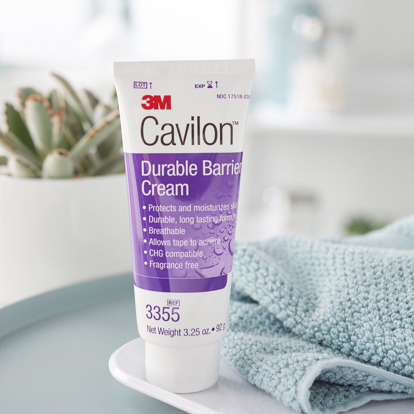 3M Cavilon™ Barrier Cream, 3.25 oz Tube, Unscented, Hypoallergenic 3355
