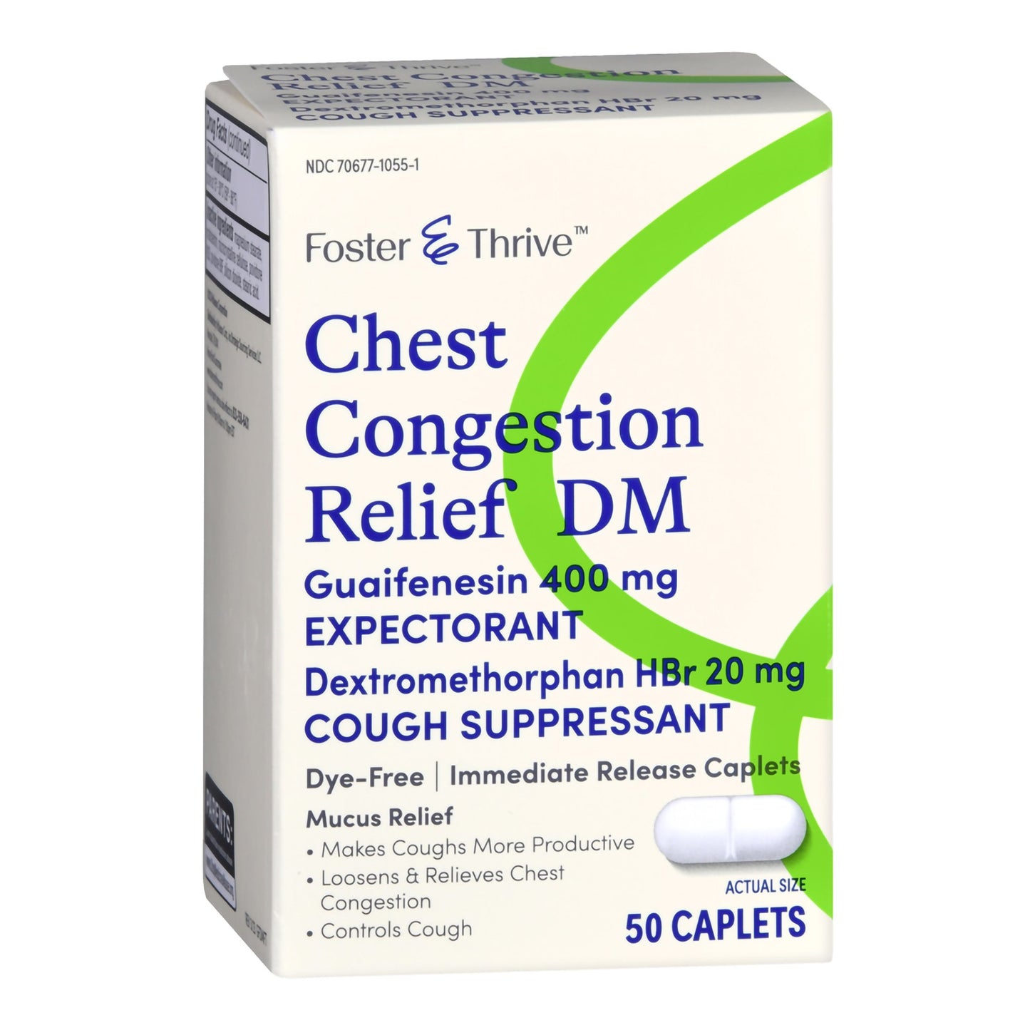 Thrive & Foster™ Chest Congestion Relief DM Guaifenesin Dextromethorphan Caplets 70677105501