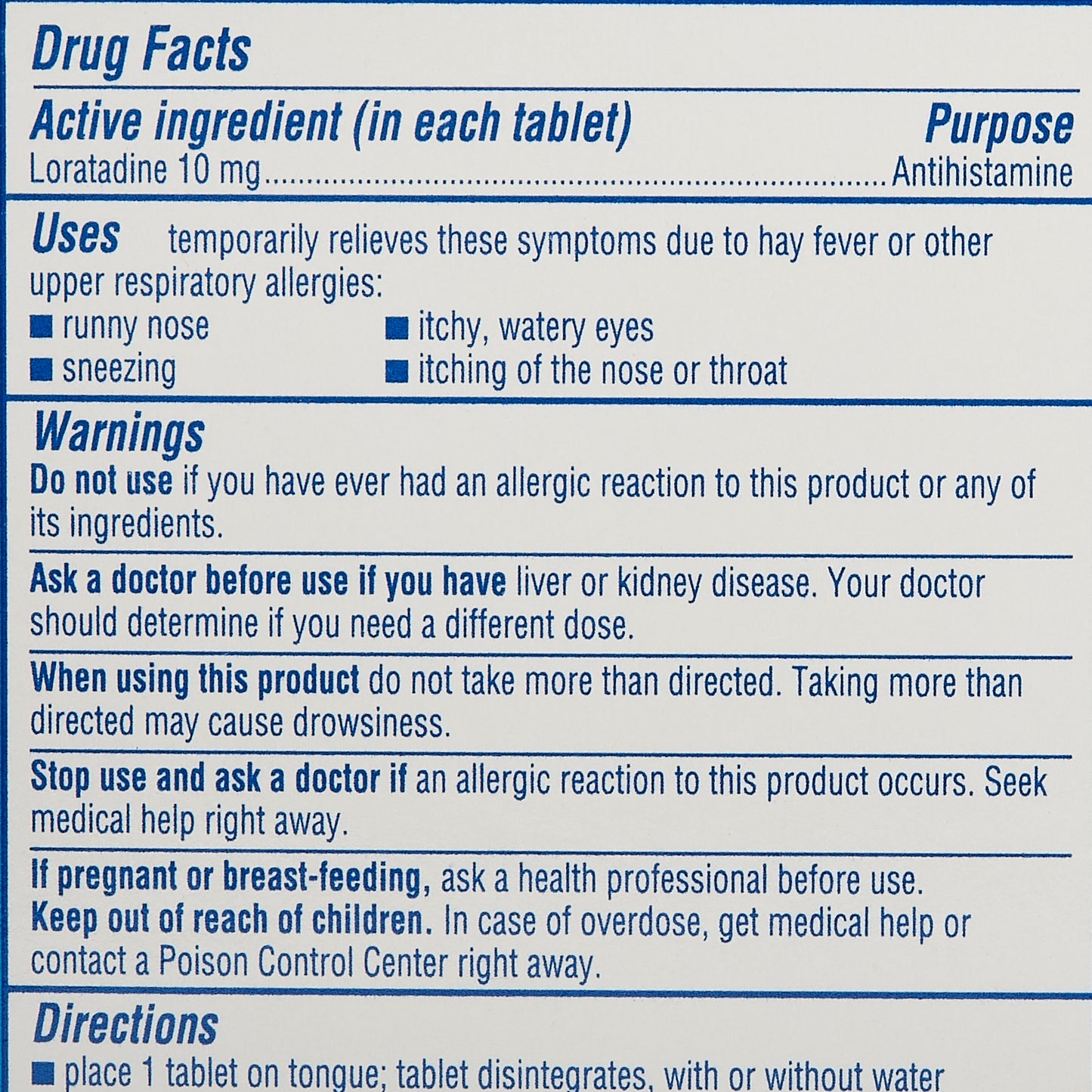 Claritin® RediTabs® Loratadine Allergy Relief 11523715703