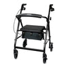 McKesson Folding Aluminum Four-Wheel Rollator, Black 146-R726BK