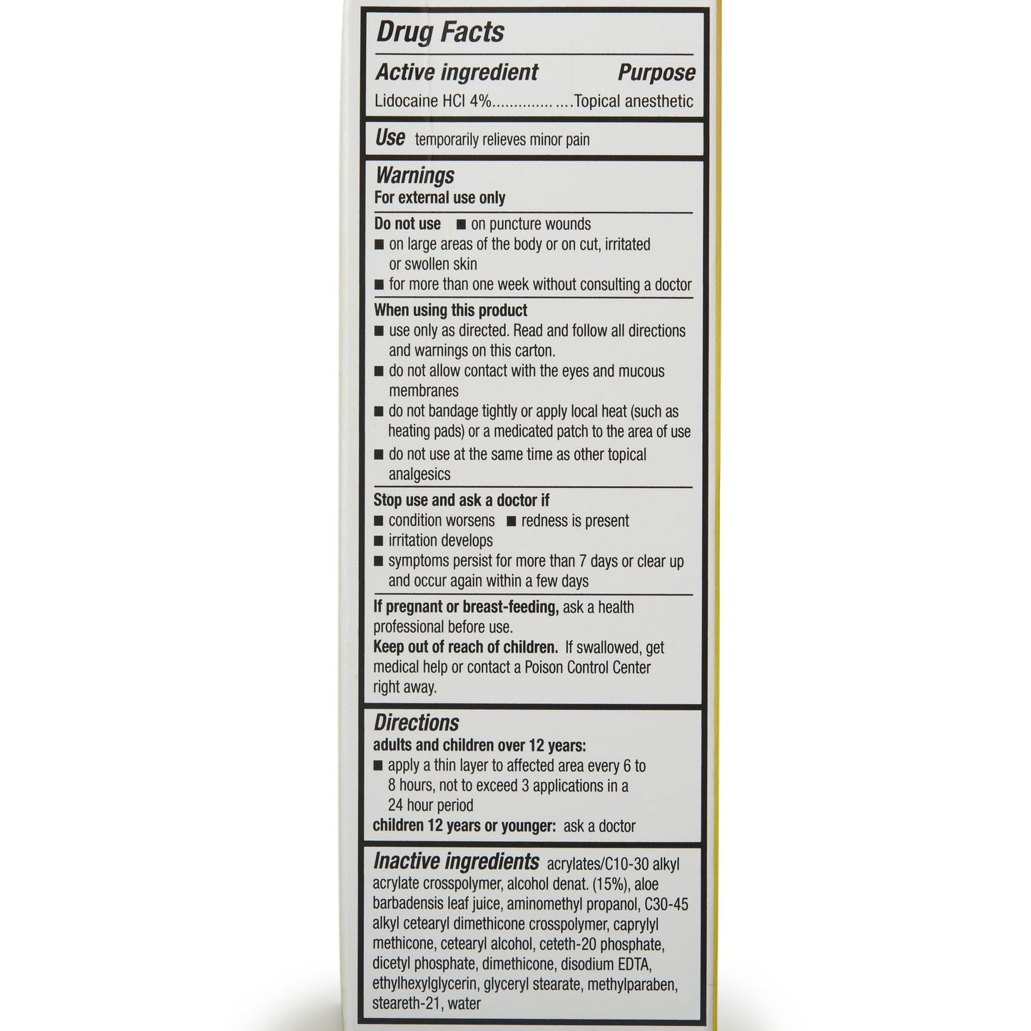 Aspercreme® Lidocaine 4% Topical Pain Relief 04116705877