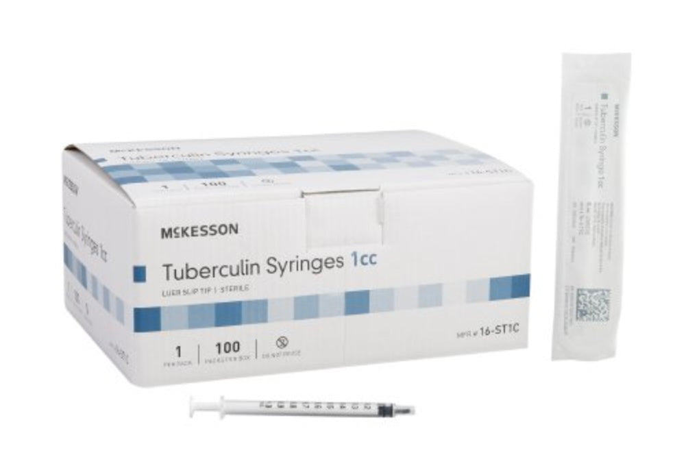 Tuberculin Syringe McKesson 1 mL Luer Slip Tip Without Safety - 16-ST1C