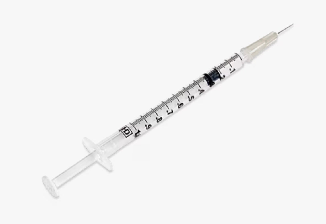 Standard Tuberculin Syringe with Needle PrecisionGlide™ 1 mL 1/2 Inch 27 Gauge NonSafety Regular Wall - 309623
