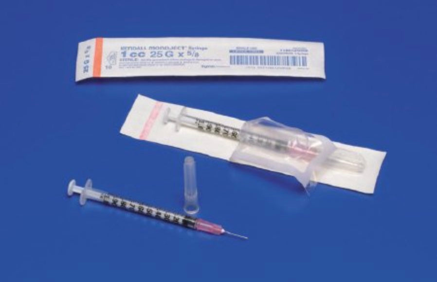 Standard Tuberculin Syringe with Needle Monoject™ 1 mL 3/8 Inch 26 Gauge NonSafety Regular Wall - 1180126038