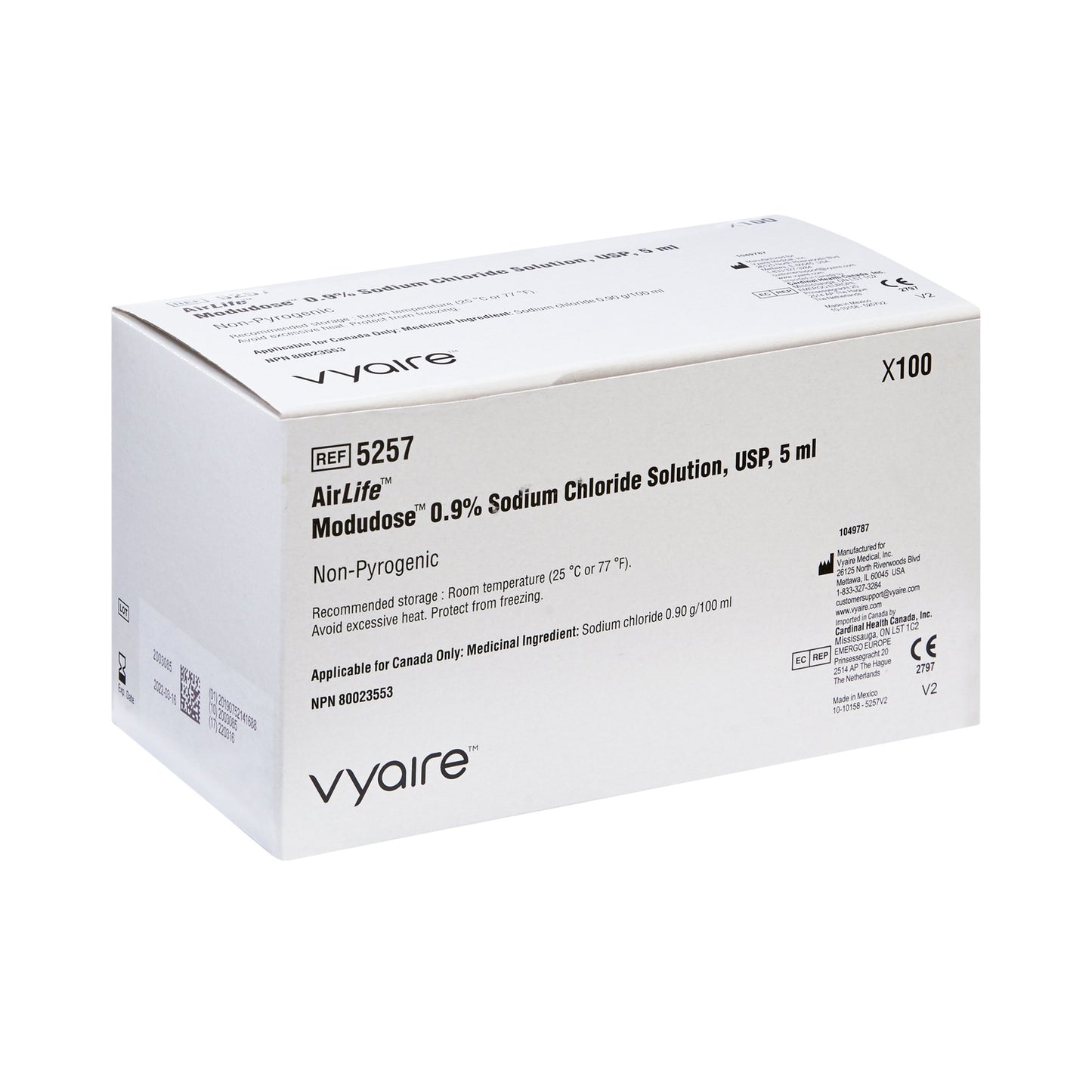 AirLife® Modudose® 5 mL Respiratory Therapy Solution 0.9% Sodium Chloride Sterile | 5257