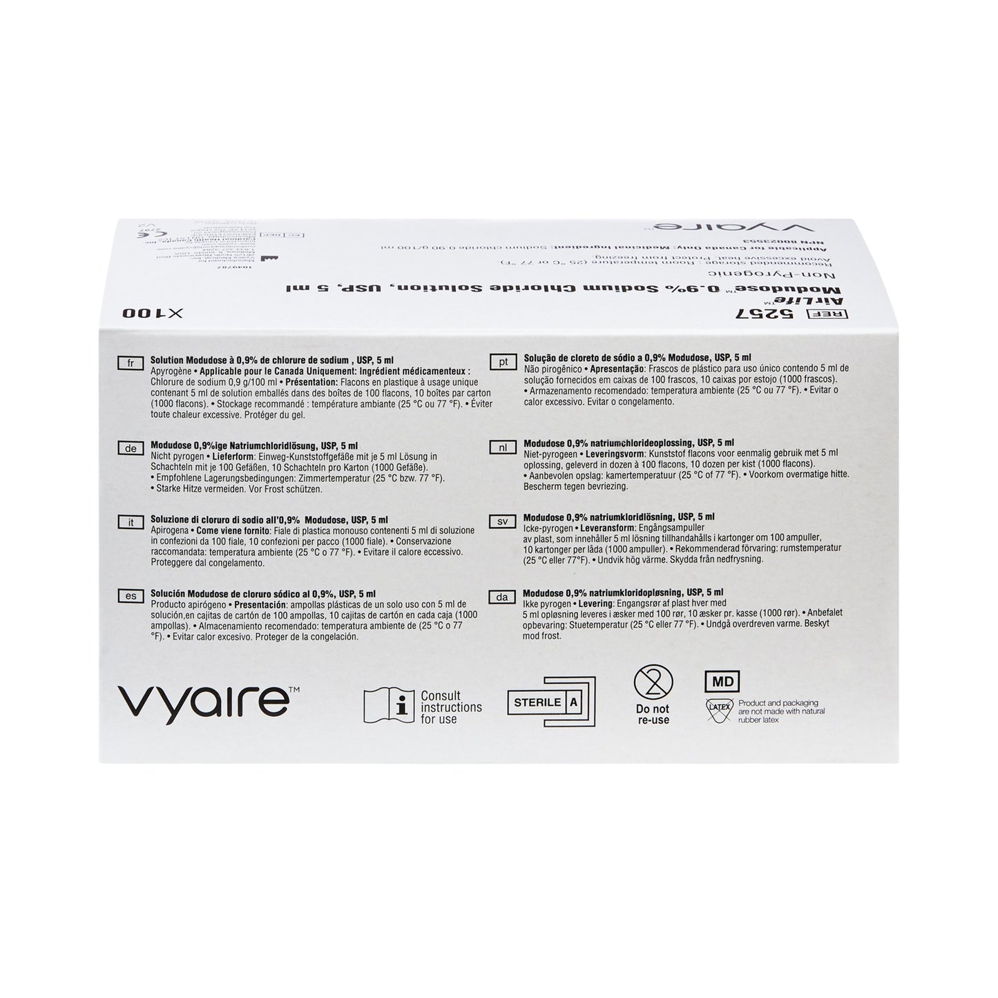 AirLife® Modudose® 5 mL Respiratory Therapy Solution 0.9% Sodium Chloride Sterile | 5257