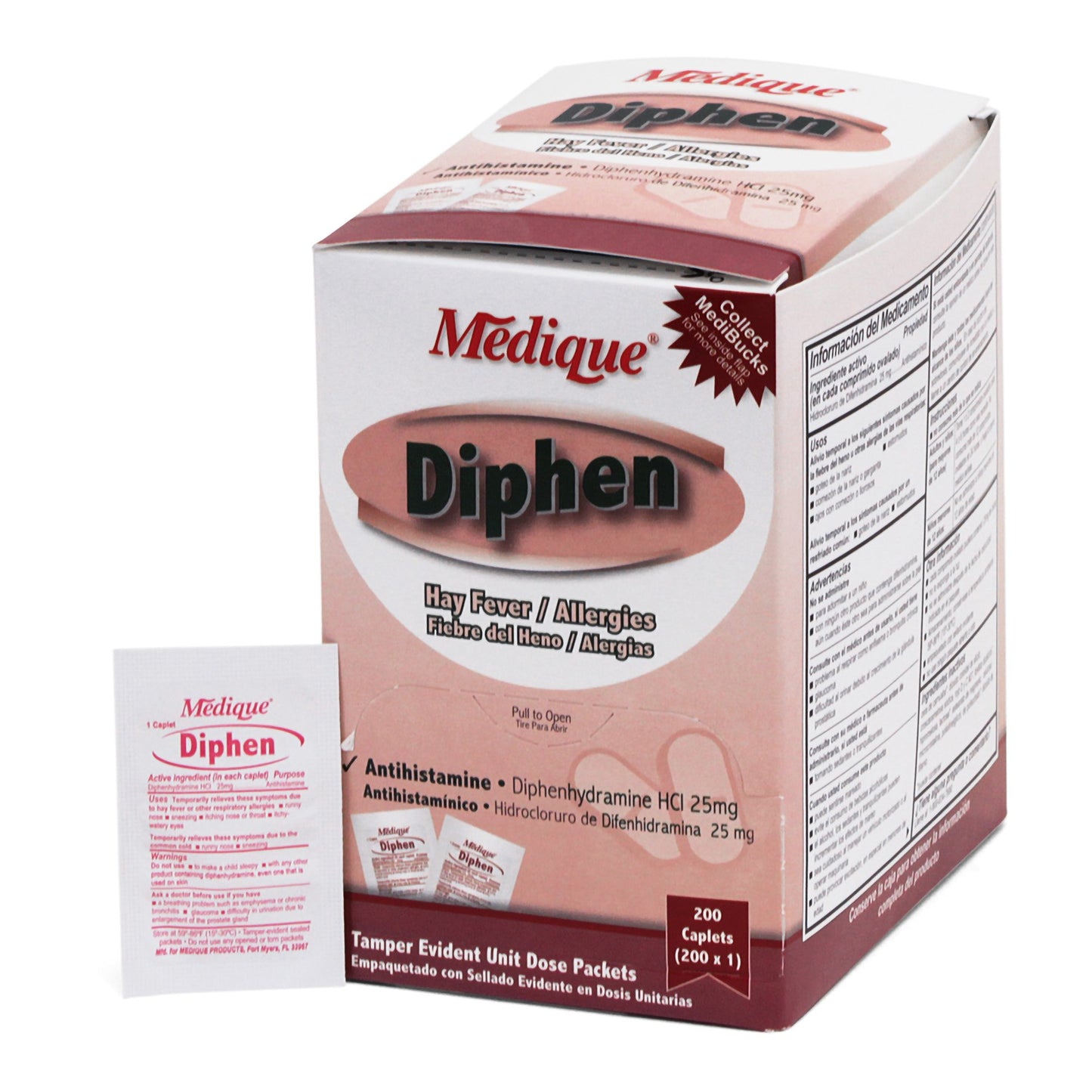Allergy Relief Diphen 25 mg Strength Tablet 200 per Box - 18447