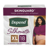 Depend® Silhouette® Classic Women's Underwear, X-Large, Pink, 18 ct. 54219