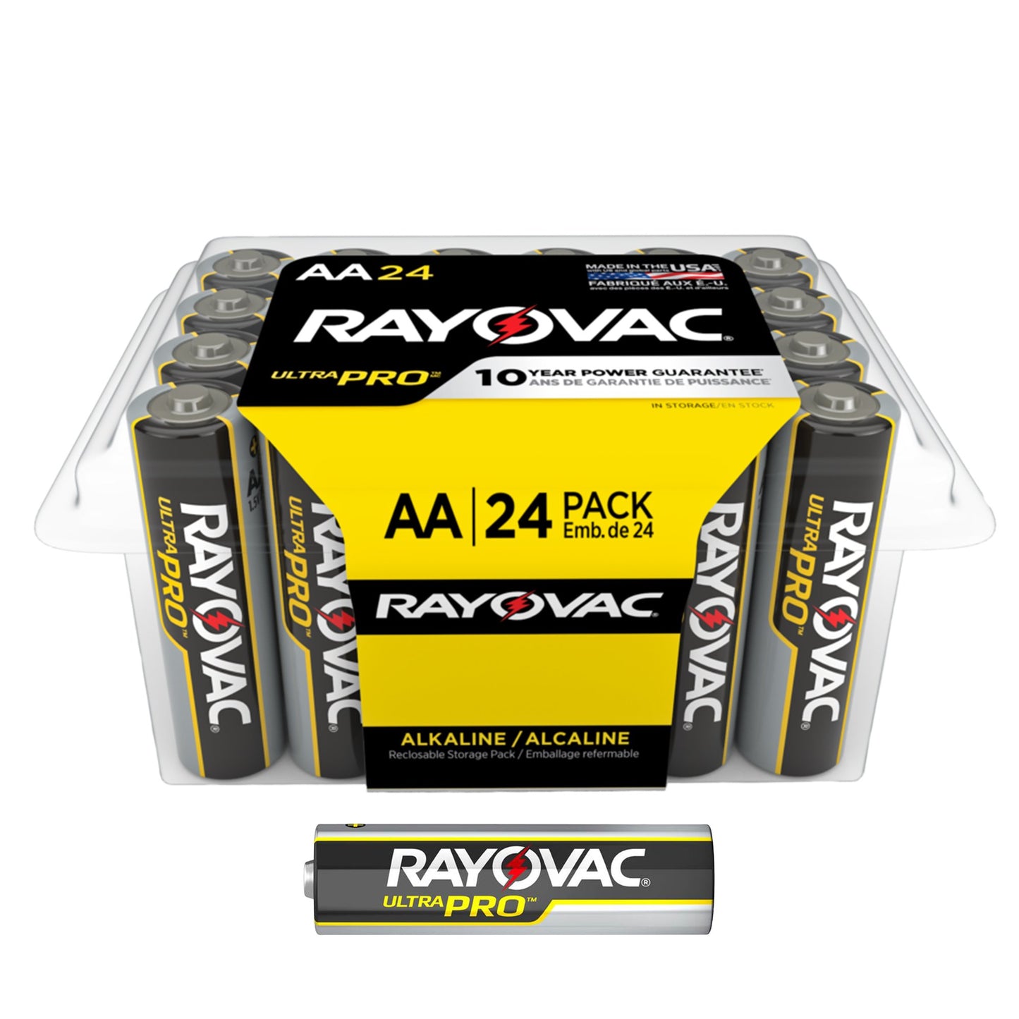 Alkaline Battery Rayovac® Ultra Pro™ AA Cell 1.5V Disposable 24 Pack - ALAA-24PP