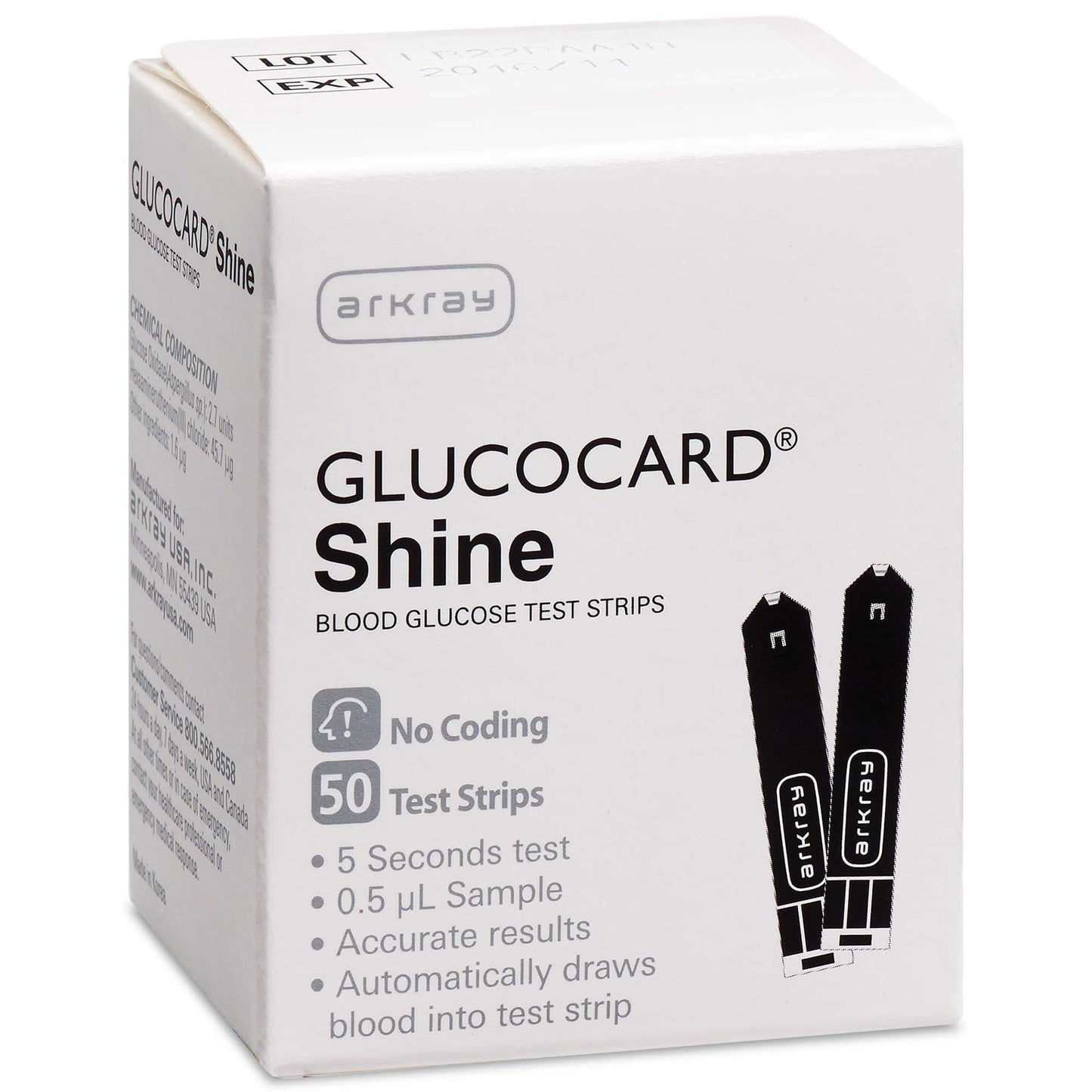 Glucocard® Shine Blood Glucose Test Strip for use with Monitoring Meter 542050