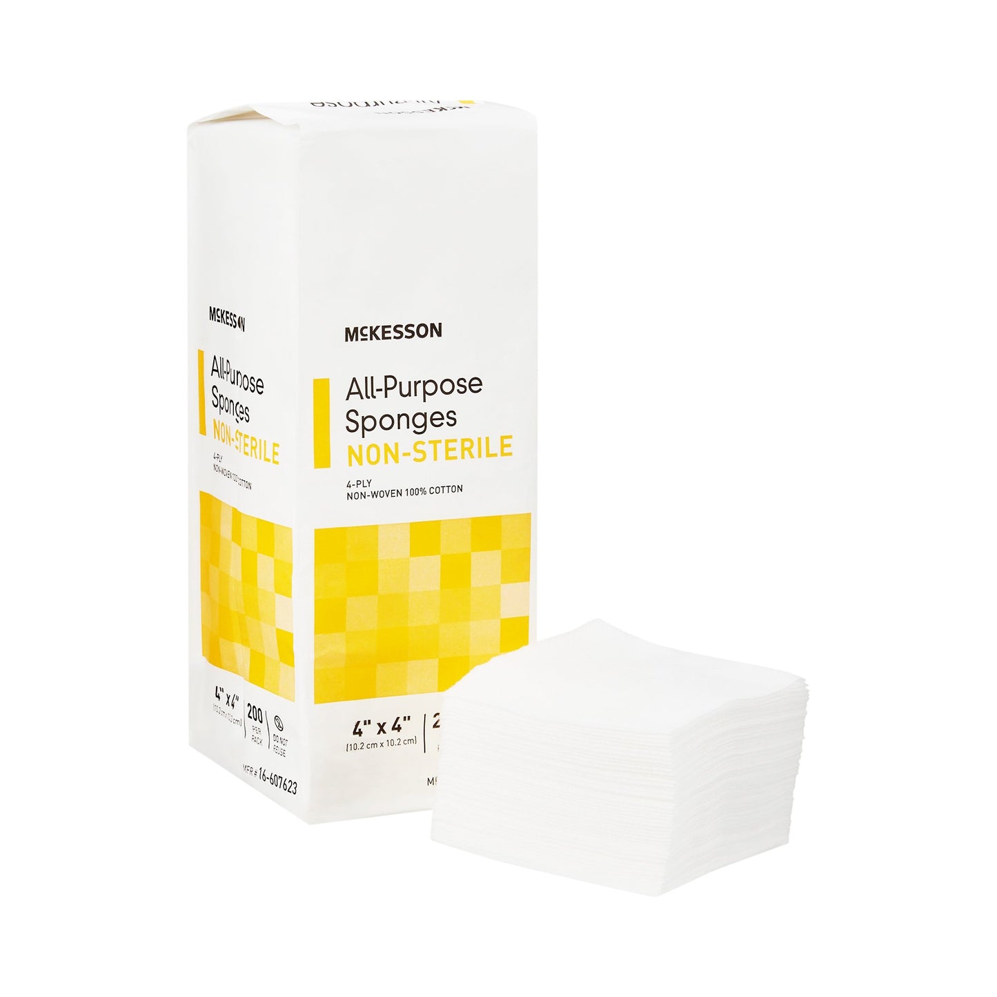 McKesson Brand McKesson Nonwoven Sponge, 4 x 4 Inch 16-607623, Case of 20