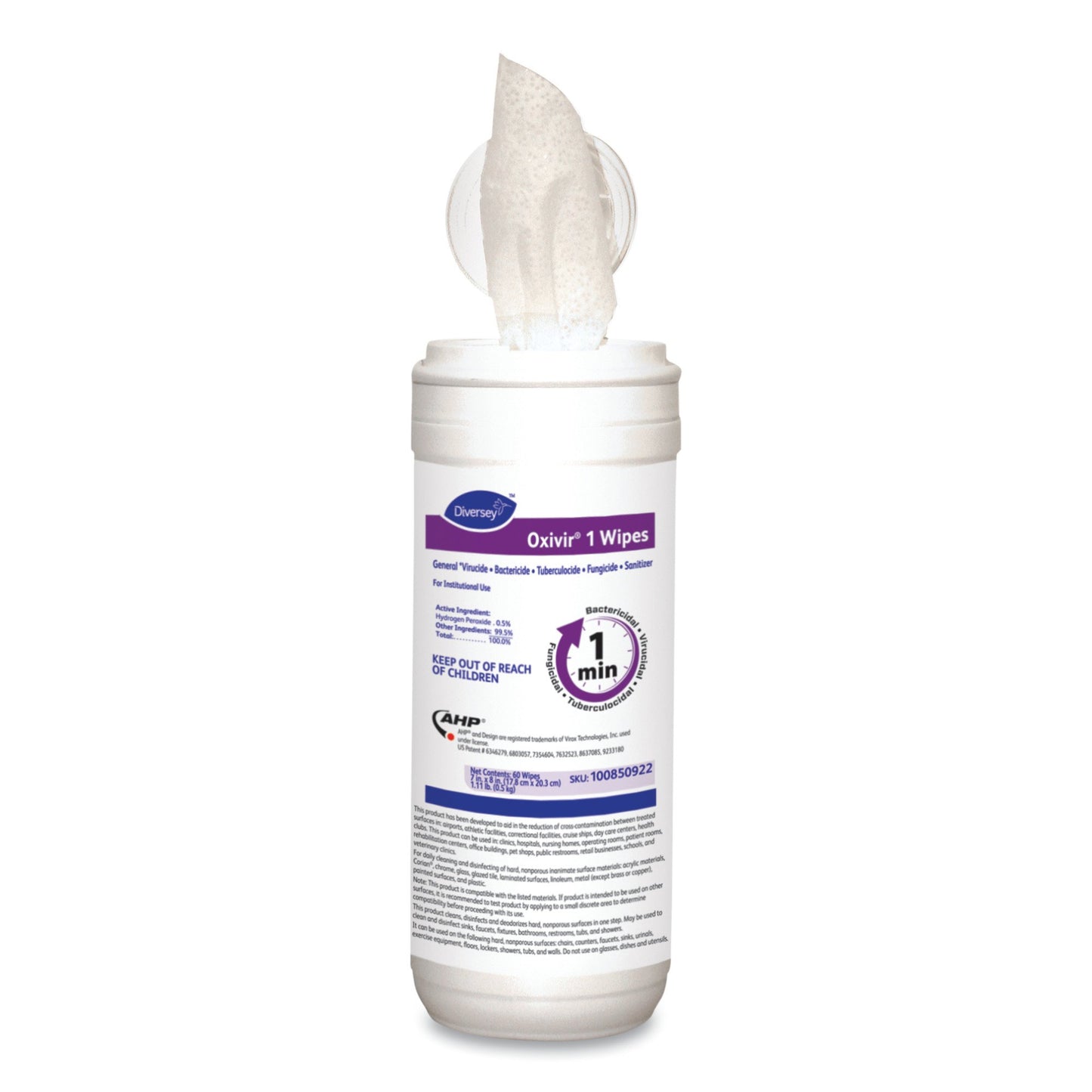 Oxivir® 1 Surface Disinfectant Cleaner Wipes, Canister DVO100850922