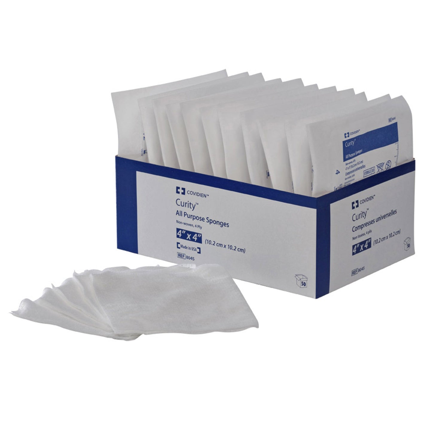 Curity™ Sterile Nonwoven Sponge, 4 x 4 Inch, 4-Ply 8045