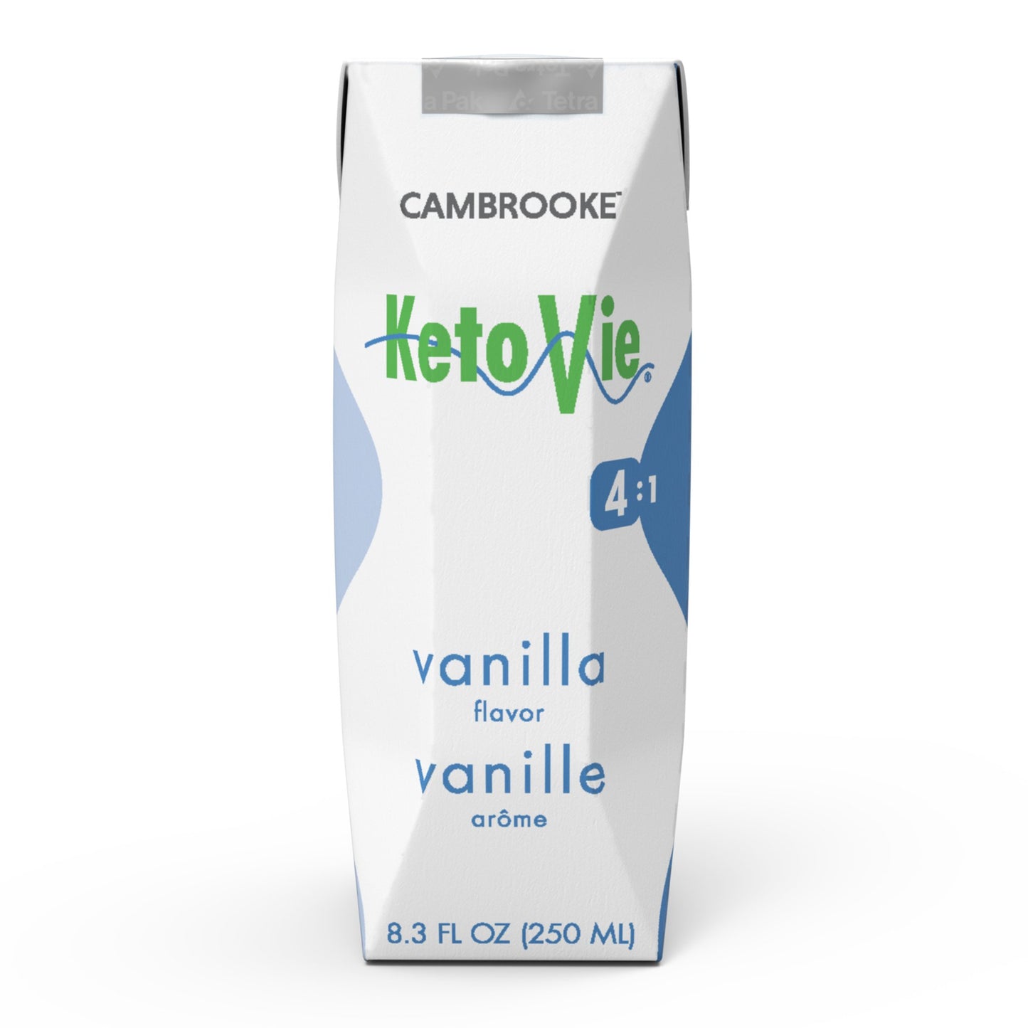 Cambrooke Therapeutics KetoVie 4:1 Vanilla Ketogenic Oral Supplement, 8.5 oz. Carton 50203, 1 Each