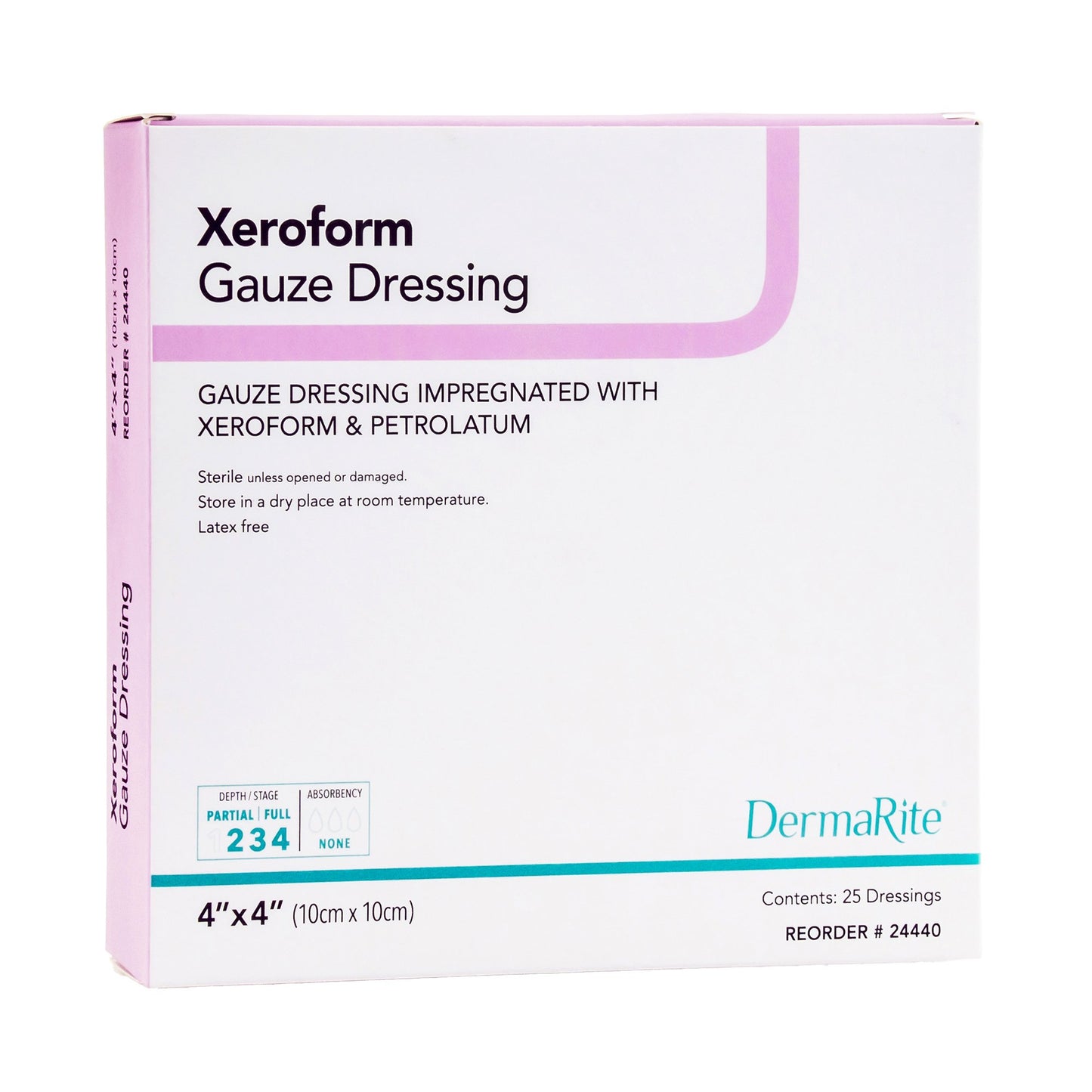 Xeroform Petrolatum Impregnated Dressing Xeroform™ Square 4 X 4 Inch Sterile - 24440