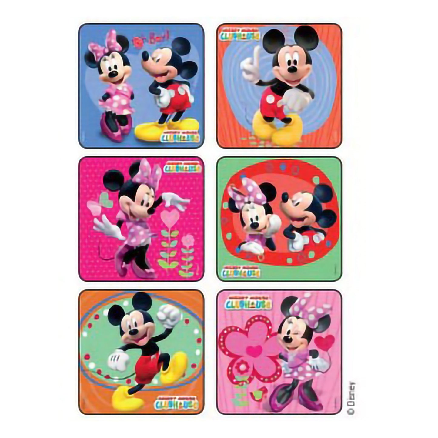 Disney® 75 per Roll Mickey and Minnie Mouse Glitter Sticker 2-1/2 Inch 1630