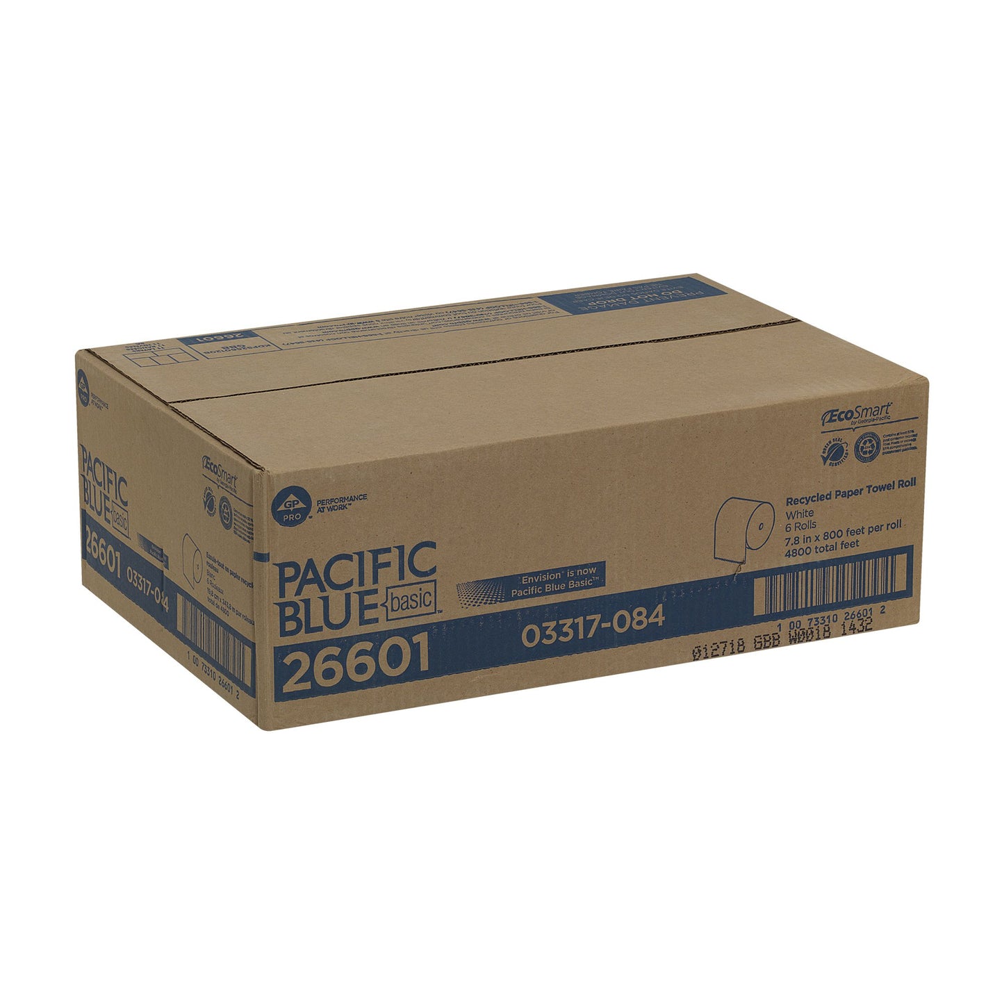 Pacific Blue Basic™ Paper Towel, 6 Rolls per Case 26601