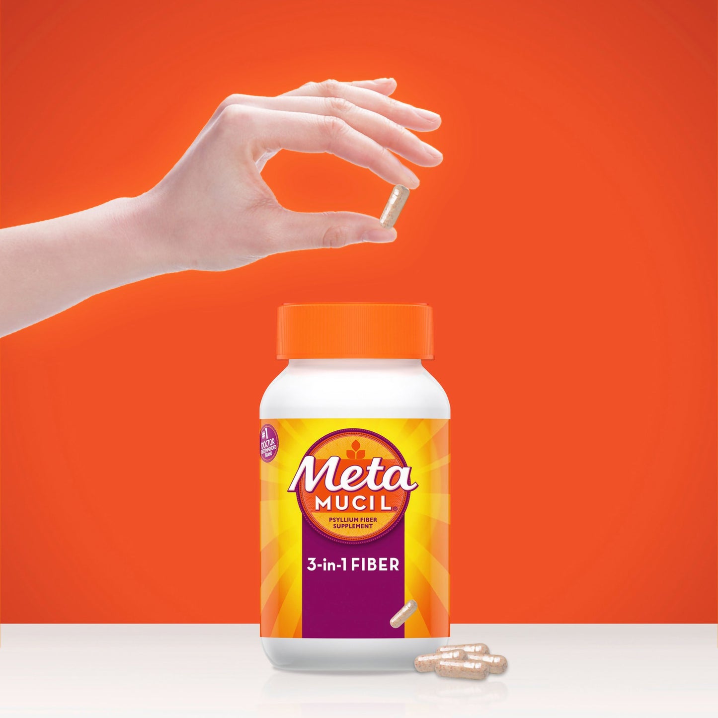 Metamucil® 3 in 1 Fiber Capsules 37000040514