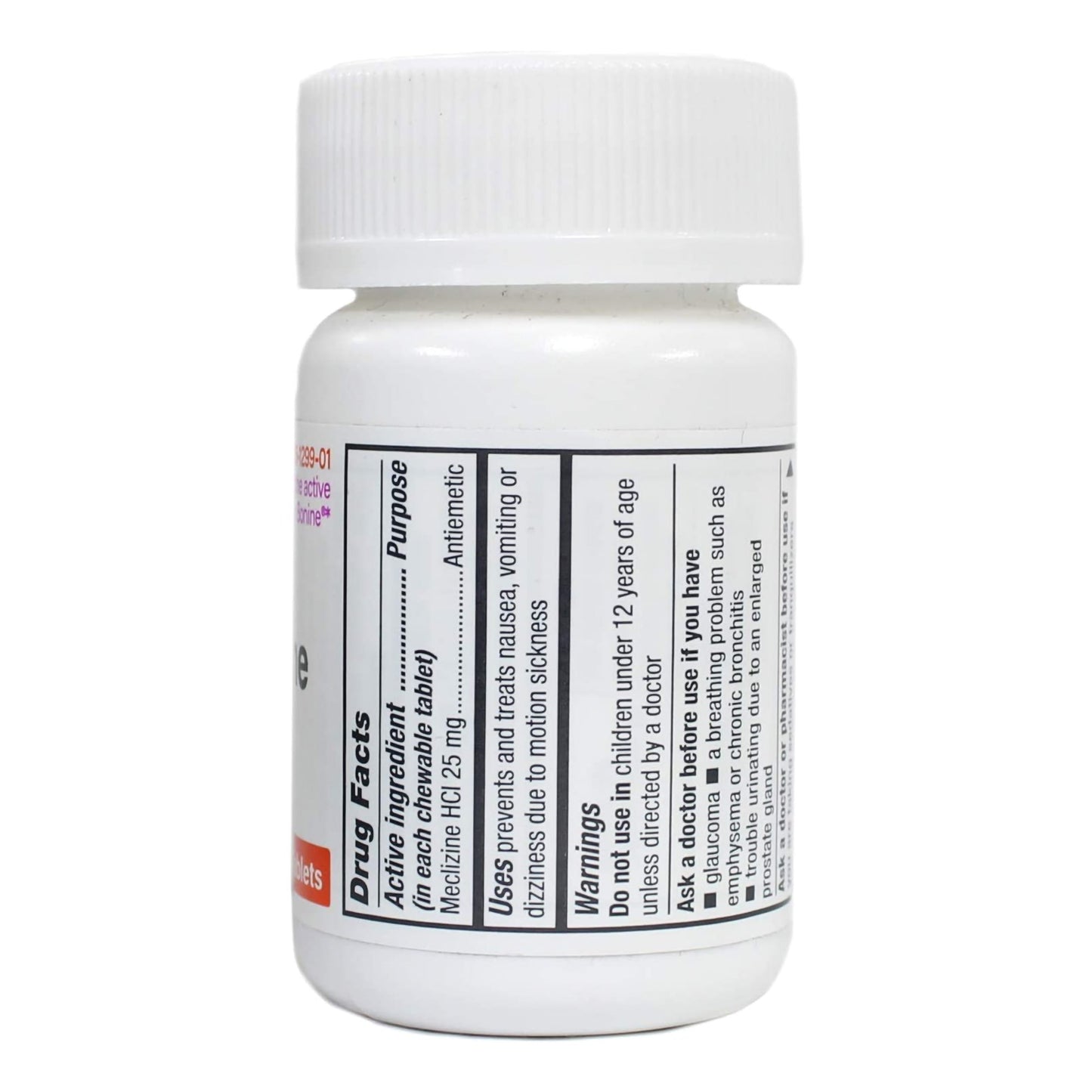 Rugby® Meclizine Chewable Tablets 00536129901