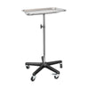 Mobile Instrument Stand Tech-Med Hand Operated Single Post 5-Leg Base Small Tray - 4365
