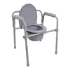 3-in-1 Commode Chair McKesson Fixed Arms Steel Frame Back Bar 13-1/2 Inch Seat Width 350 lbs. Weight Capacity - 146-11148-1