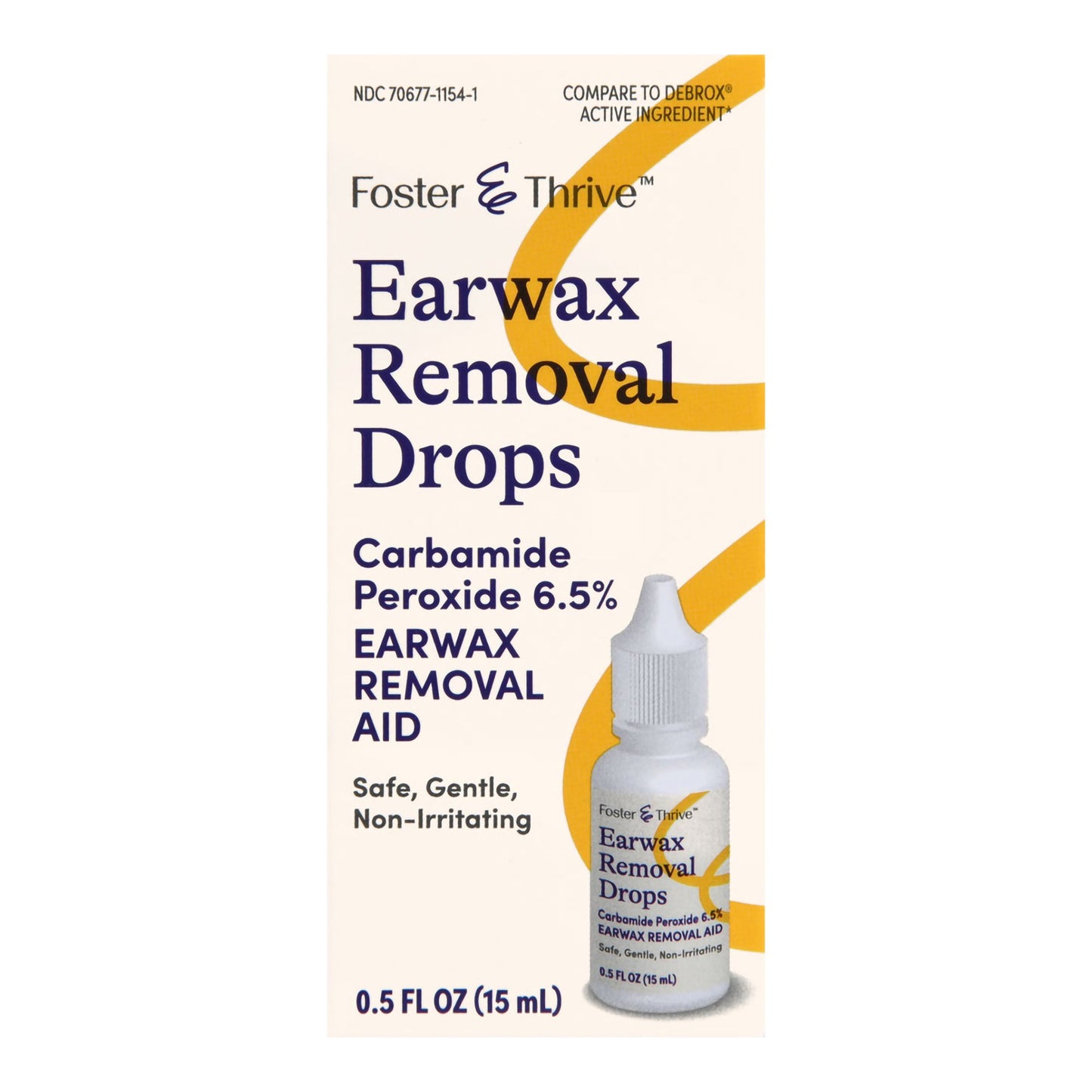Foster & Thrive™ Earwax Removal Drops Carbamide Peroxide 6.5%, 0.5 Ounce 70677115401