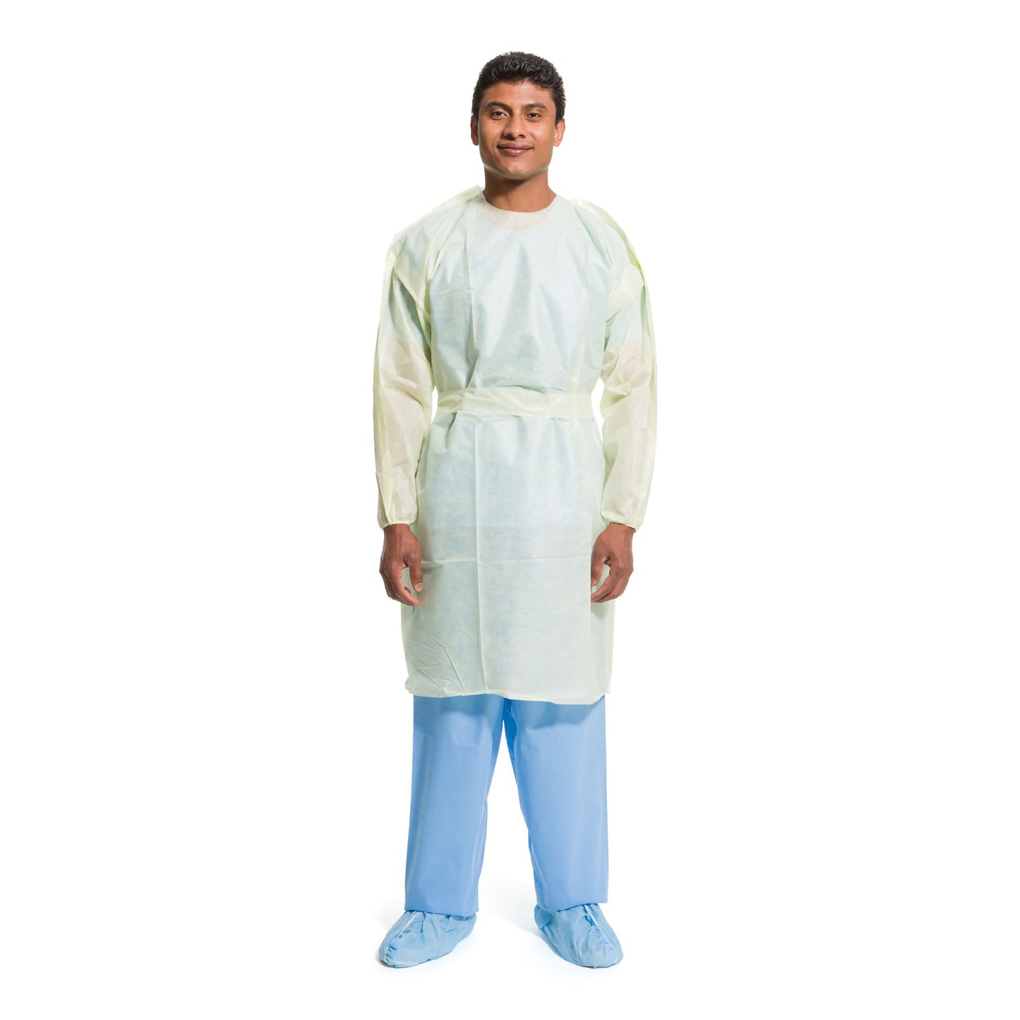 Protective Procedure Gown Halyard Basics X-Large Yellow NonSterile AAMI Level 2 Disposable - 13961