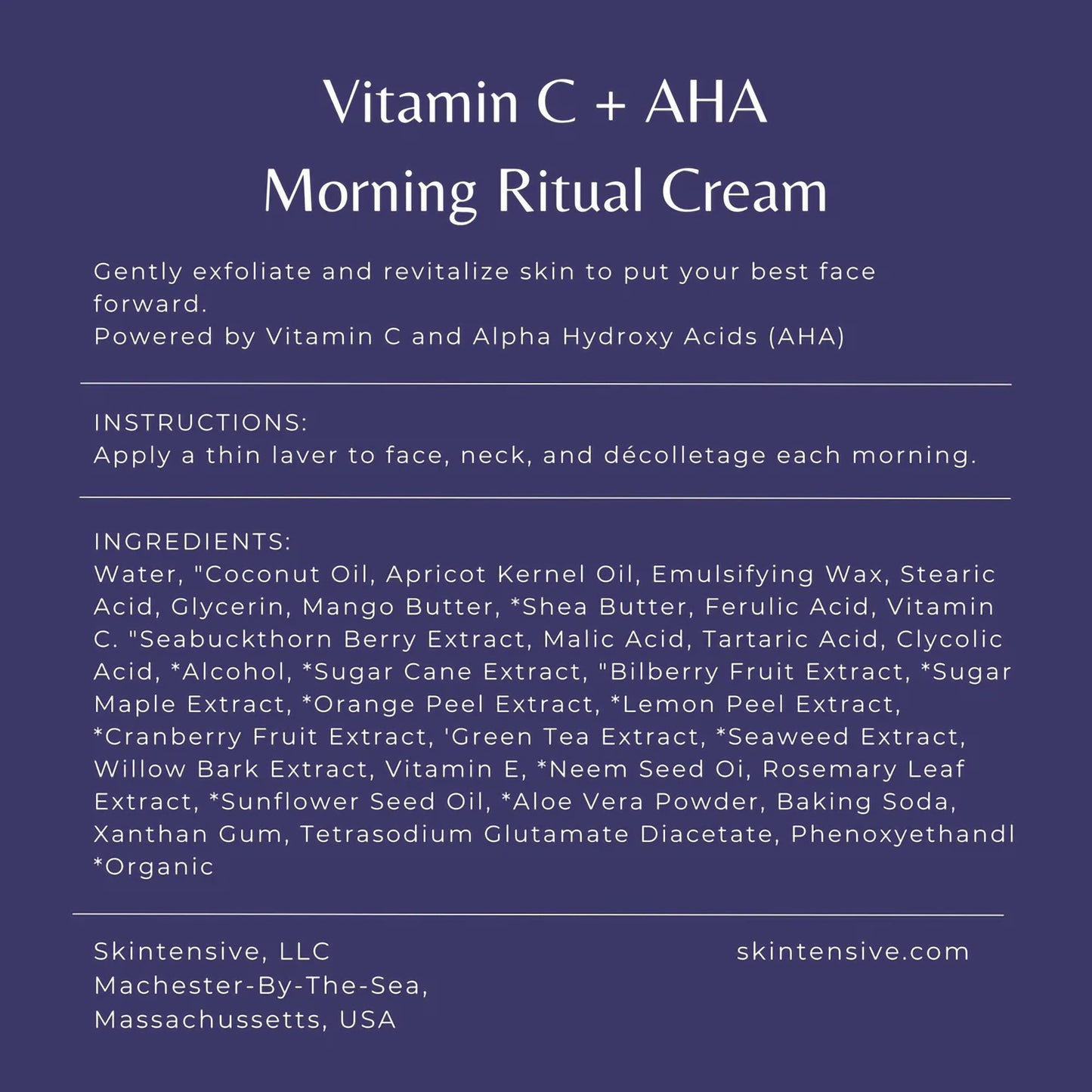 Skintensive® Vitamin C + AHA Morning Ritual Cream SK-0008