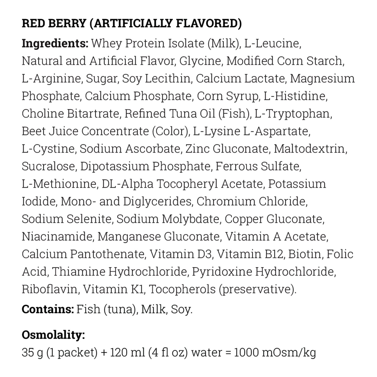 TYR sphere® GMP-Based Formula for use in Management of Tyrosinemia, Red Berry 812539022091