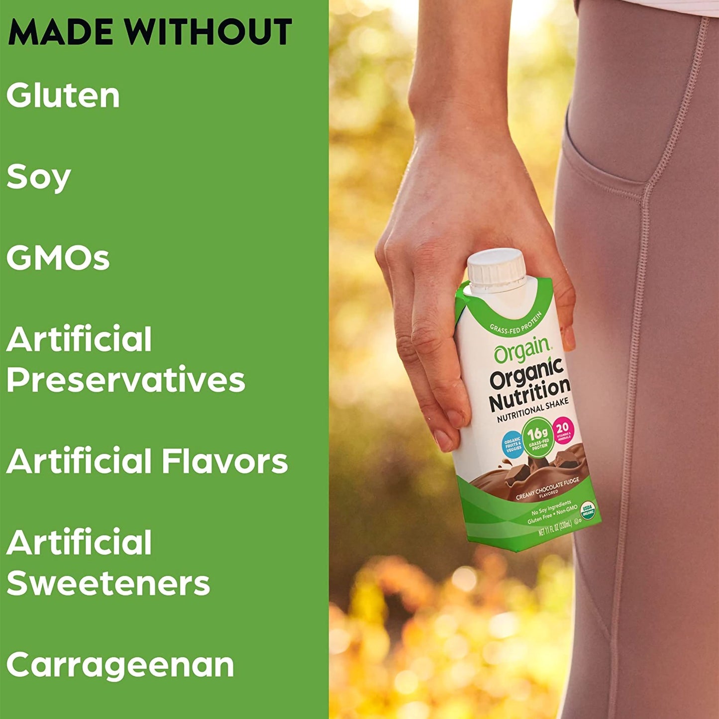 Orgain® Organic Nutrition™ Chocolate Nutritional Shake, 11-ounce carton 860547000013