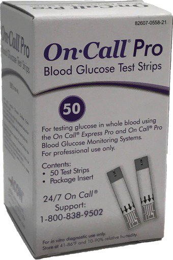On Call® Pro Blood Glucose Test Strips 755821