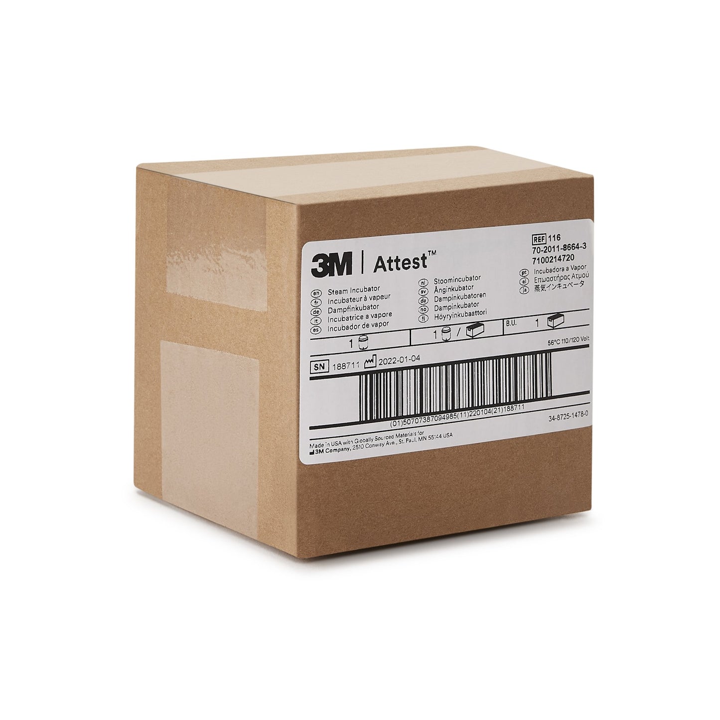 3M™ Attest™ Biological Incubator, 14 Vial, 50° C 116
