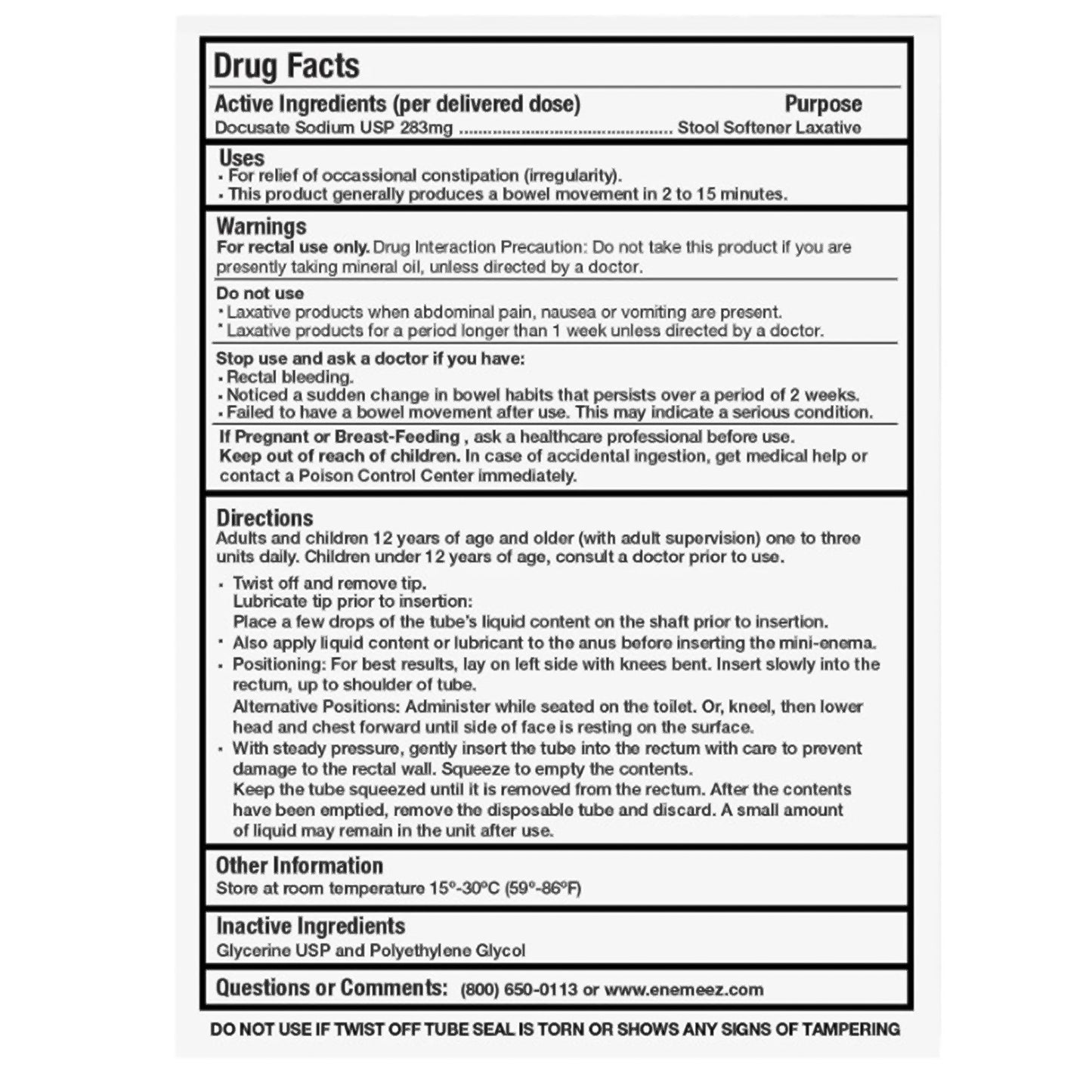 Enemeez® Docusate Sodium Enema 17433987603