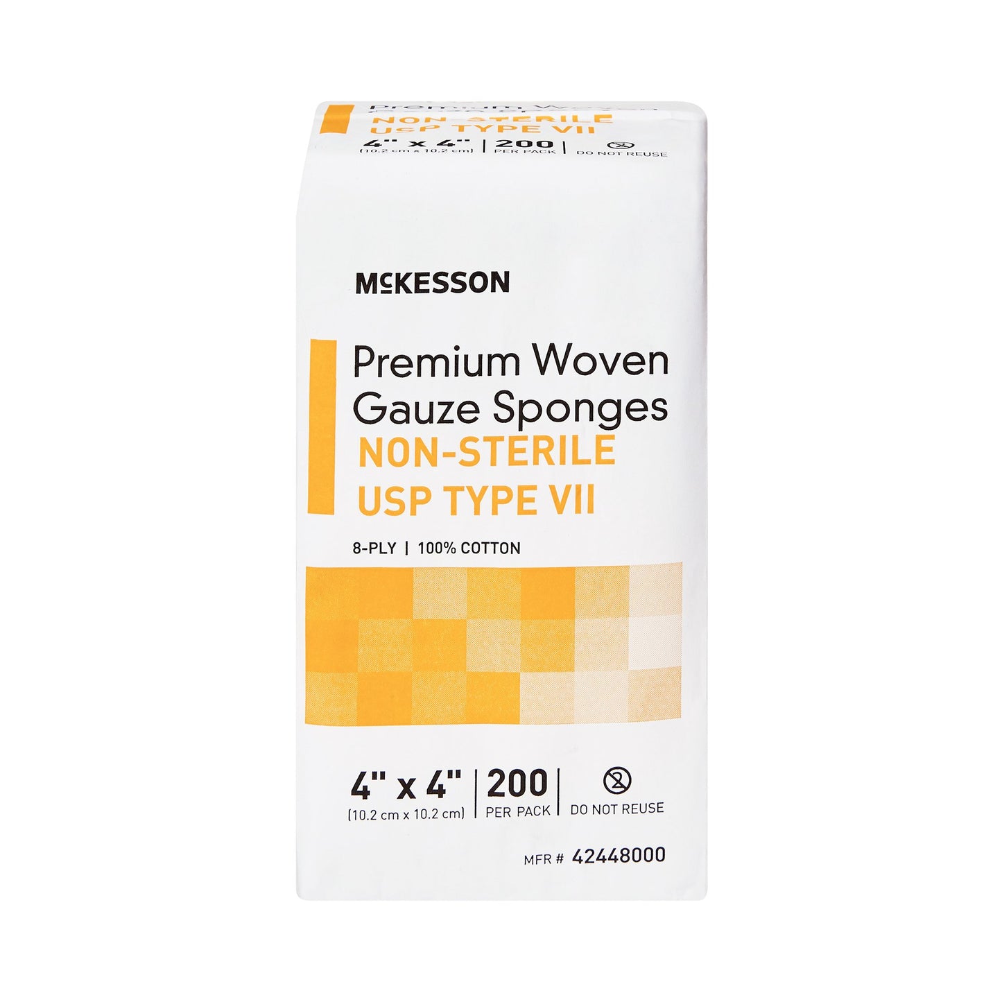 McKesson USP Type VII Gauze Sponge, 4 x 4 Inch, Eight-Ply 42448000