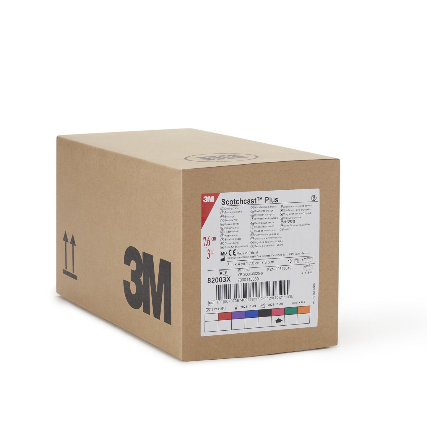 3M™ Scotchcast™ Plus Cast Tape, Bright Pink, 3 Inch x 4 Yard 82003X