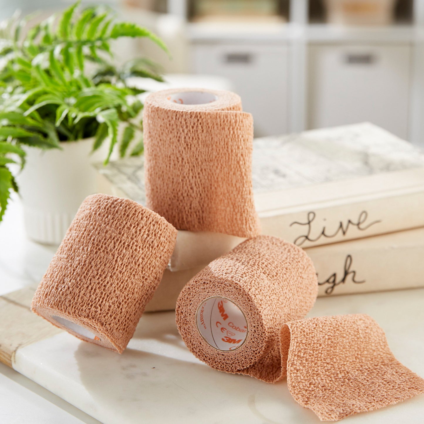 3M™ Coban™ Self-adherent Closure Cohesive Bandage, 3 Inch x 5 Yard, Tan 1583